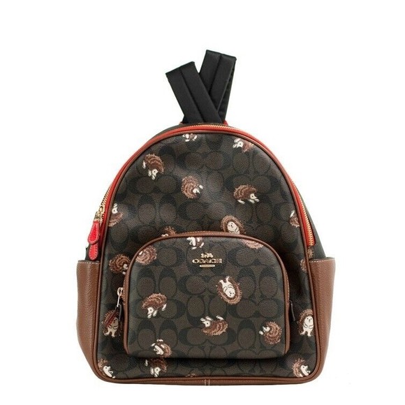 Coach Bags Coach Court Hedgehog Signature Coated Canvas Backpack